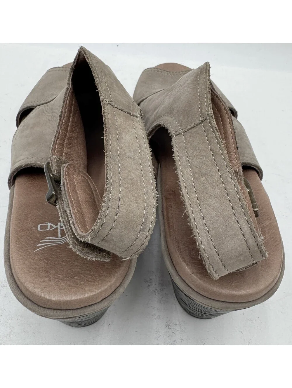 Dansko Vanda Women's Slingback Sandals Size 8 Brown Leather Wedge Open Toe